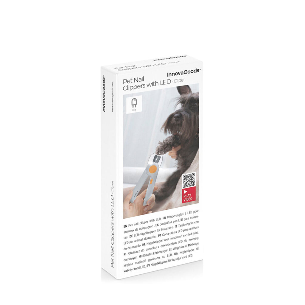 Corta-unhas para animais de estimação com LED